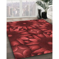 Patterned Red Rug, pat2516rd