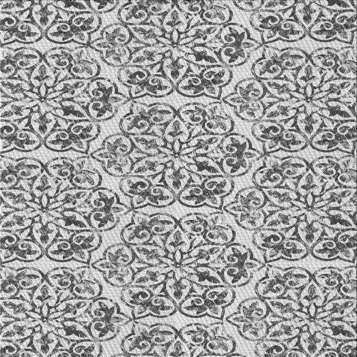 Round Patterned Gray Rug, pat2517gry