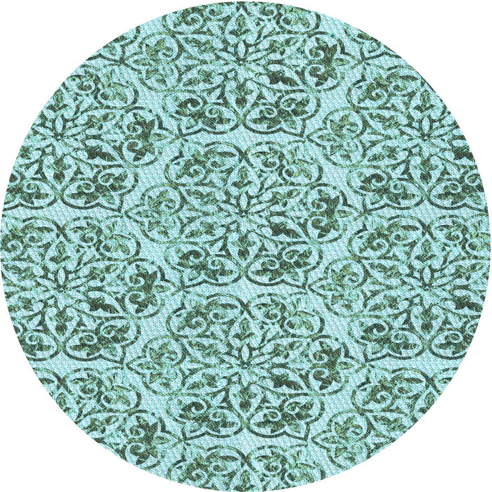 Square Patterned Blue Rug, pat2517lblu
