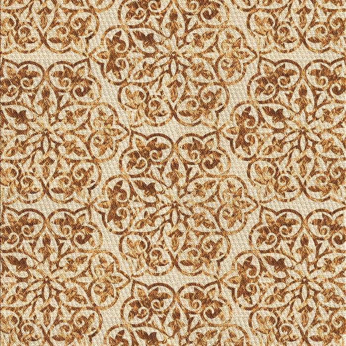 Patterned Brown Gold Rug, pat2517org