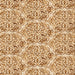 Round Patterned Brown Gold Rug, pat2517org