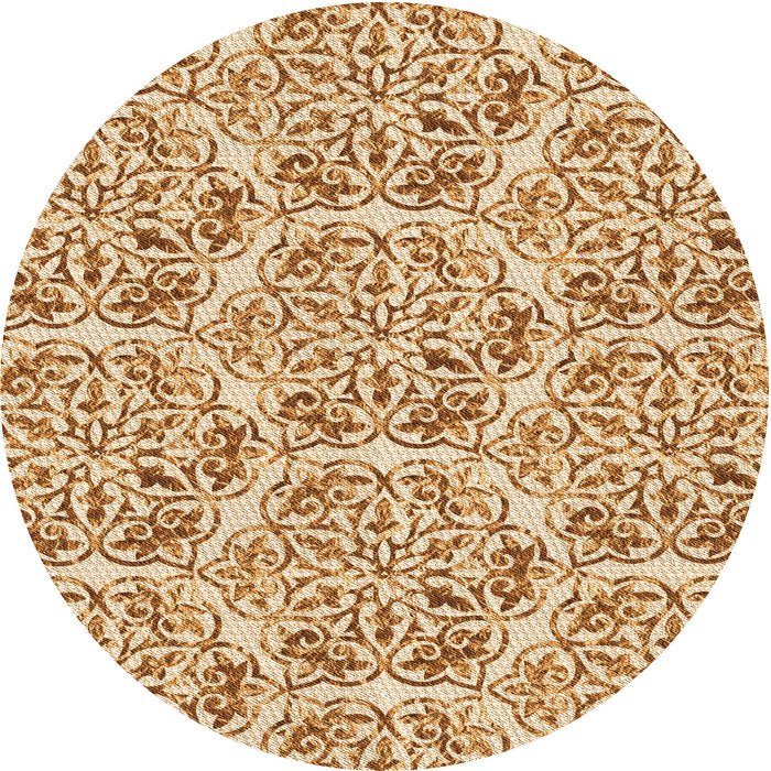 Square Machine Washable Transitional Brown Gold Rug in a Living Room, wshpat2517org