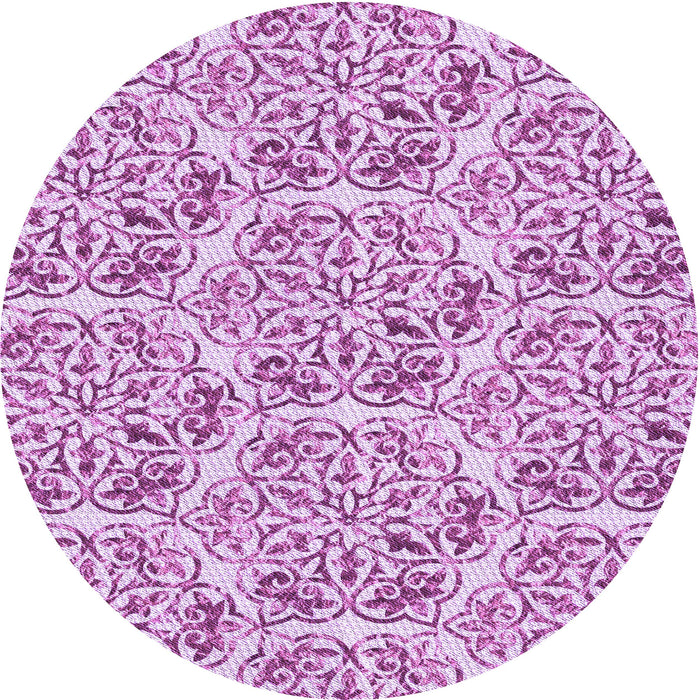 Square Patterned Blossom Pink Rug, pat2517pur
