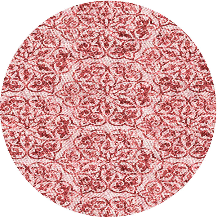 Square Machine Washable Transitional Deep Rose Pink Rug in a Living Room, wshpat2517rd
