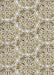 Patterned White Gold Novelty Rug, pat2517