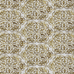 Sideview of Machine Washable Transitional White Gold Rug, wshpat2517