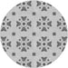 Square Patterned Gray Rug, pat2518gry