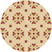 Square Patterned Sun Yellow Rug, pat2518org