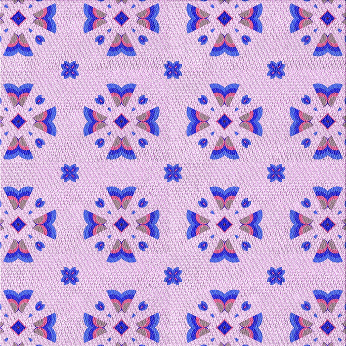 Round Machine Washable Transitional Purple Rug, wshpat2518pur