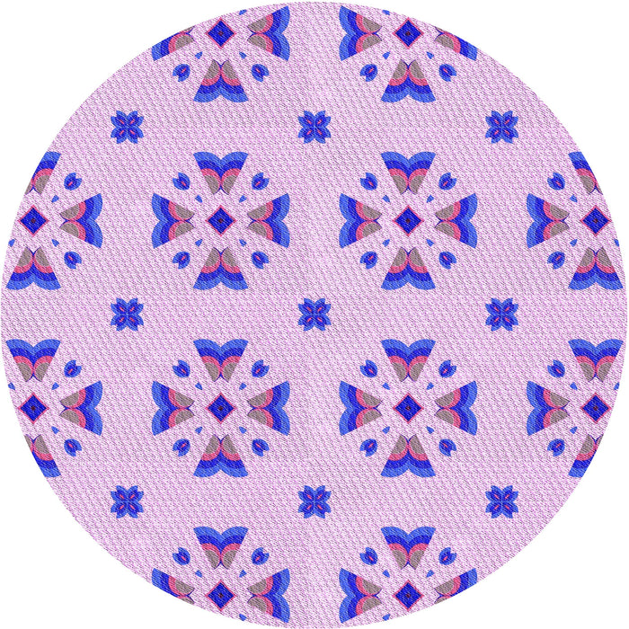 Square Machine Washable Transitional Purple Rug in a Living Room, wshpat2518pur