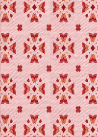 Machine Washable Transitional Light Red Pink Rug, wshpat2518rd