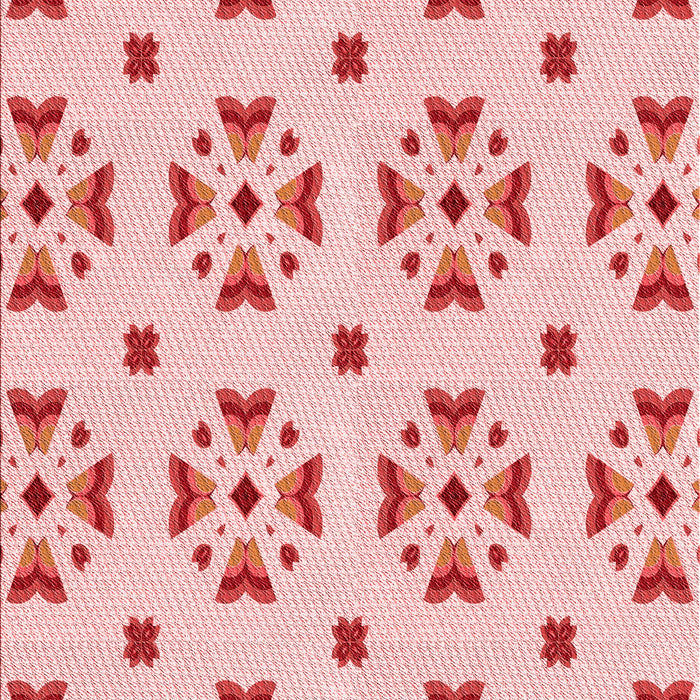 Patterned Light Red Pink Rug, pat2518rd