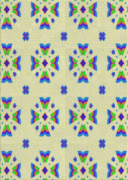 Patterned Khaki Gold Novelty Rug, pat2518