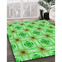 Patterned Emerald Green Rug, pat2519grn