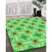 Patterned Emerald Green Rug in Family Room, pat2519grn