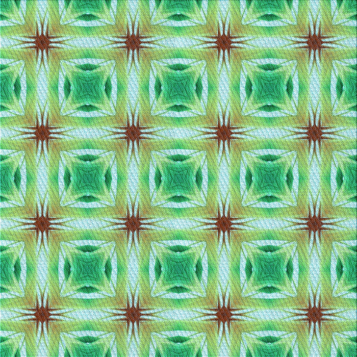 Round Patterned Green Rug, pat2519lblu