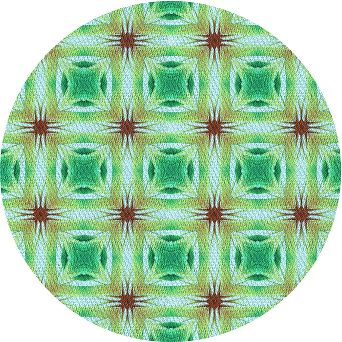 Square Machine Washable Transitional Green Rug in a Living Room, wshpat2519lblu