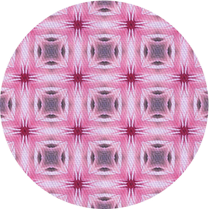 Square Patterned Magenta Pink Rug, pat2519pur