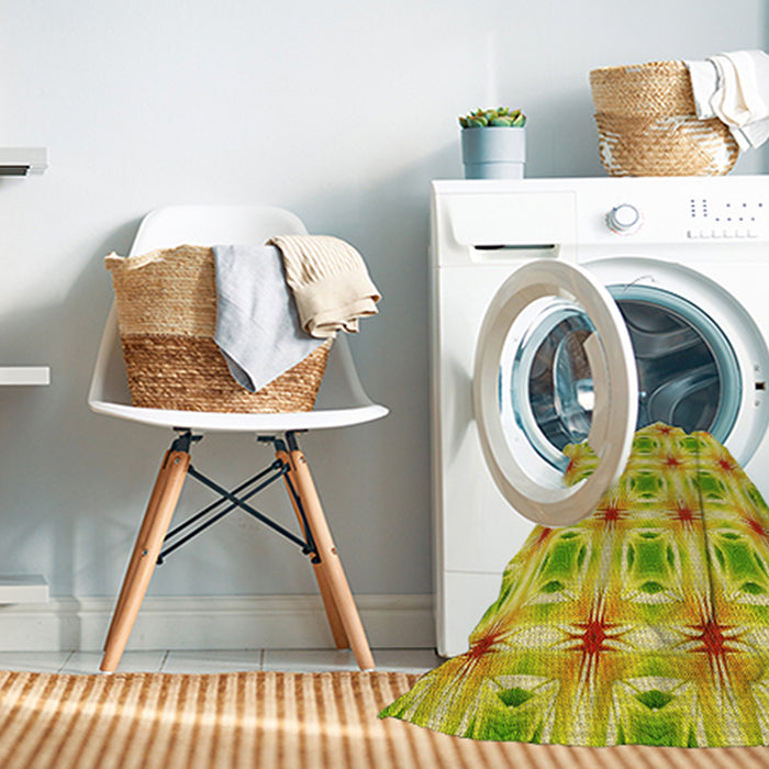 Machine Washable Transitional Dark Golden Brown Rug in a Washing Machine, wshpat2519yw