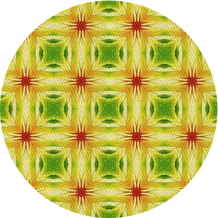 Square Patterned Dark Golden Brown Rug, pat2519yw