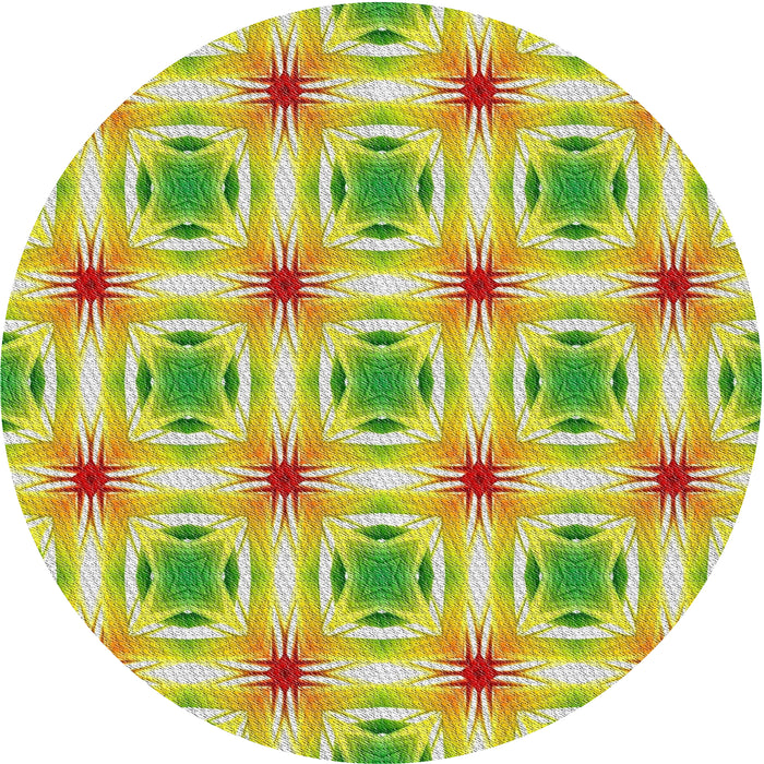 Square Machine Washable Transitional Tea Green Rug, wshpat2519