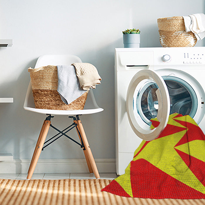 Machine Washable Transitional Red Rug in a Washing Machine, wshpat251