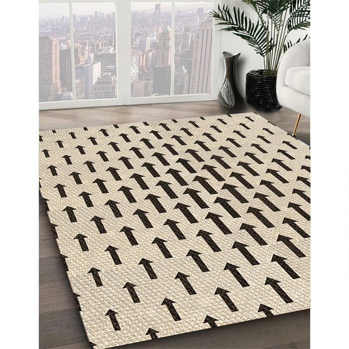 Patterned Wheat Beige Rug in Family Room, pat252brn