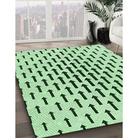 Patterned Mint Green Rug, pat252grn