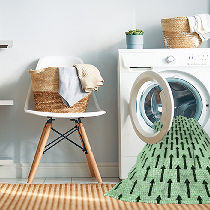 Machine Washable Transitional Mint Green Rug in a Washing Machine, wshpat252grn