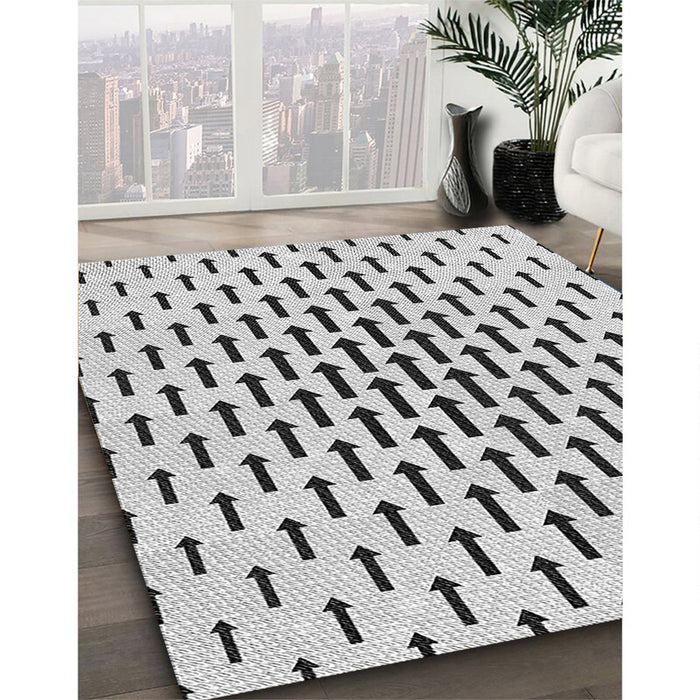 Patterned Platinum Gray Rug in Family Room, pat252gry