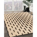 Patterned Light Brown Rug in Family Room, pat252org