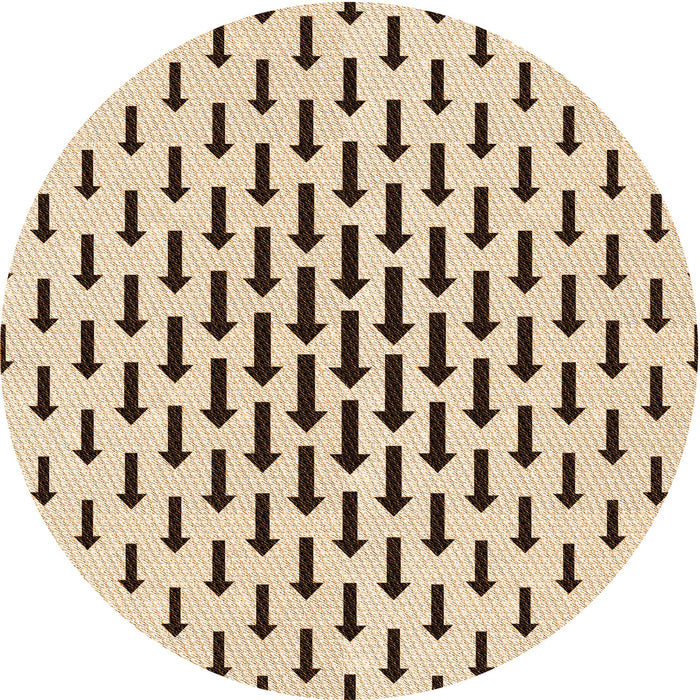 Square Patterned Light Brown Rug, pat252org