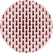 Square Patterned Light Rose Pink Rug, pat252rd