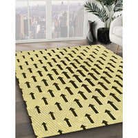Patterned Sun Yellow Rug, pat252yw