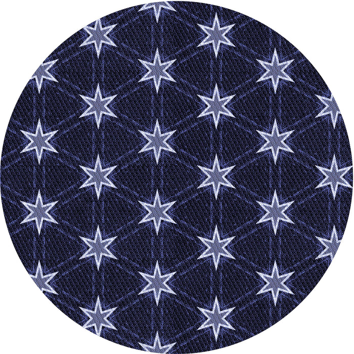 Square Machine Washable Transitional Deep Periwinkle Purple Rug in a Living Room, wshpat2520blu