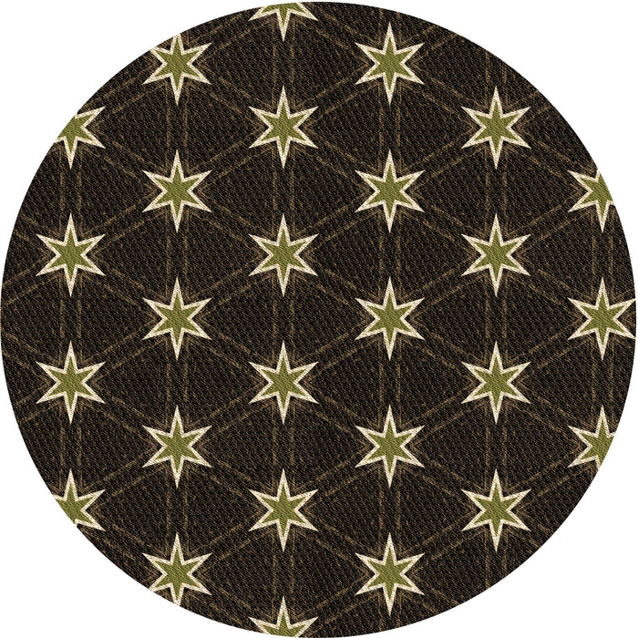 Square Patterned Oak Brown Rug, pat2520brn