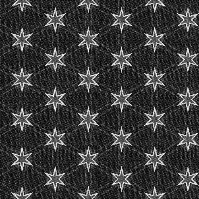 Round Patterned Black Rug, pat2520gry