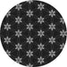 Square Patterned Black Rug, pat2520gry