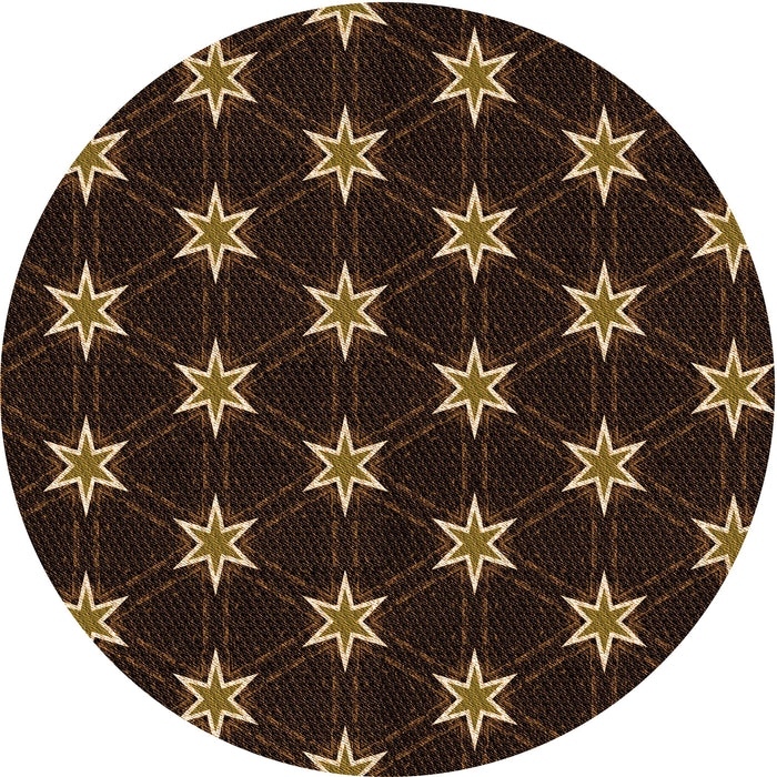 Square Machine Washable Transitional Saddle Brown Rug in a Living Room, wshpat2520org