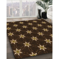 Patterned Saddle Brown Rug, pat2520org