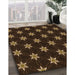 Patterned Saddle Brown Rug in Family Room, pat2520org