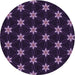 Square Patterned Deep Purple Rug, pat2520pur