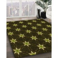 Patterned Oak Brown Rug, pat2520yw