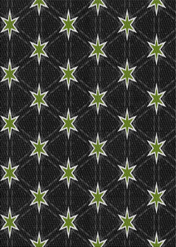 Patterned Black Novelty Rug, pat2520