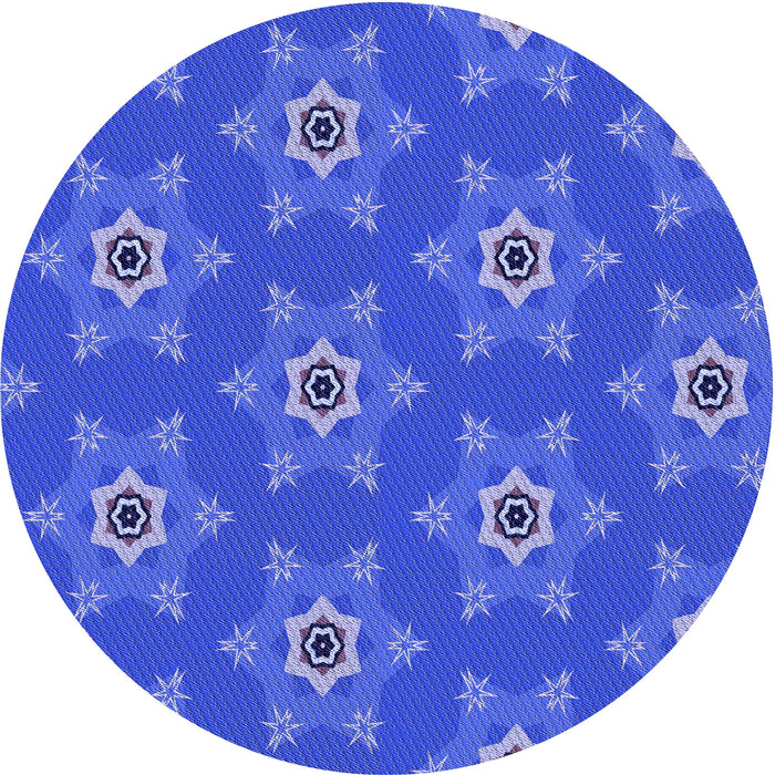 Square Patterned Sky Blue Rug, pat2521blu