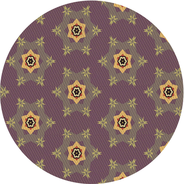 Square Patterned Dark Almond Brown Rug, pat2521brn