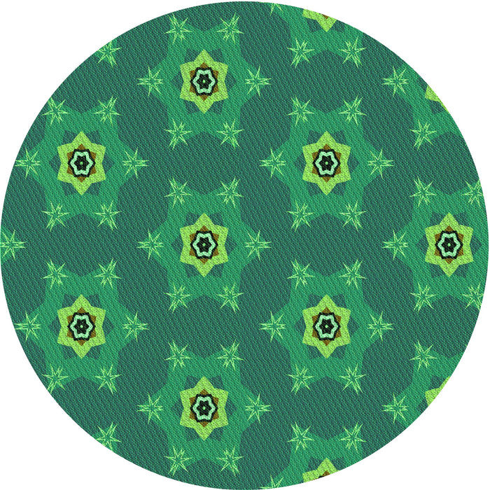 Square Patterned Medium Teal Green Rug, pat2521grn