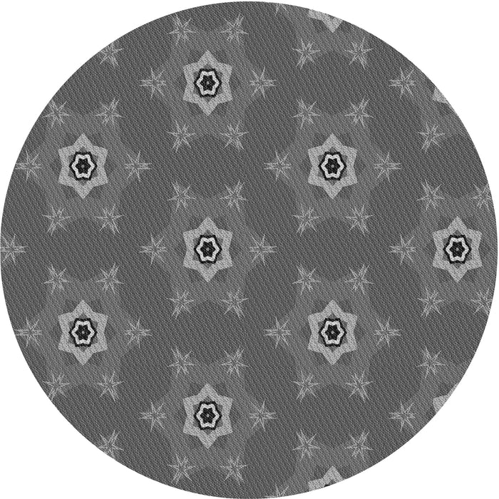 Square Patterned Gray Rug, pat2521gry
