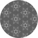 Square Patterned Gray Rug, pat2521gry