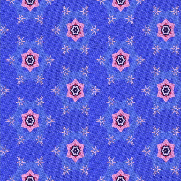 Round Patterned Light Slate Blue Rug, pat2521pur